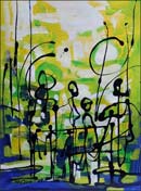 Artwork by Felix Osiemi represented by ArtJaz Gallery in Philadelphia