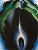 Painting by Georgia O'Keeffe on display at Georgia O'Keeffe Museum in Santa Fe