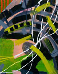 Painting by Emily Noelle Lambert, Web, 2007, on display at Tomas Robertello Gallery in Chicago