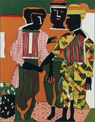 Artwork by Romare Bearden on exhibition at Jenkins Johnson Gallery in San Francisco
