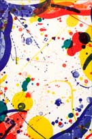 Artwork by Sam Francis, on exhibition at Leslie Sacks Fine Contemporary in Santa Monica, CA