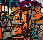 Artwork by America Martin on exhibition at JoAnne Artman Gallery in Laguna Beach, CA, February 5 - March 31, 2015