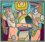 Artwork by America Martin, Walking Music, available from JoAnne Artman Gallery in Laguna Beach, CA