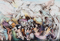 Artwork by Ali Banisadr on exhibition at Blain Southern in Berlin, Sept 29 - November 17, 2018, 090118