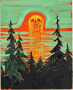 Artwork by Kim Dorland on exhibition at Beers London in London, September 1 - October 6, 2018, 090118