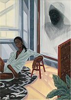 Artwork by Toyin Ojih Odutola on exhibition at Jack Shainman Gallery in New York, Sept 6 - October 27, 2018, 090218