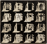 Artwork by Wallace Berman on exhibition at galerie frank elbaz in Paris, September 8 - October 11, 2018, 090818