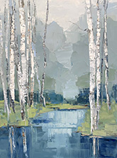 Landscape painting by Barbara Flowers on exhibition at Anne Irwin Fine Art in Atlanta, Georgia, March 15 - April 10, 2024, 040124