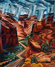 Tony Abeyta painting in Wisdom from the Future at Heard Museum in Phoenix Arizona through January 3 2027