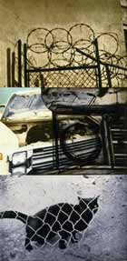 Artwork by Robert Rauschenberg on display at Leslie Sacks Contemporary in Santa Monica, through February 25th