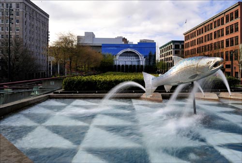 Tacoma Postcard, by Mick Klass - TACOMA LEAPS