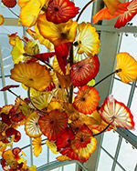 Artwork by Dale Chihuly on exhibiton at the Chihuly Garden and Glass in Seattle, 092819