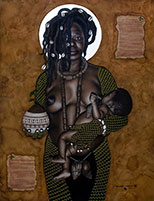Artwork by Ifeyinwa Joy Chiamonwu on exhibition at Jack Shainman Gallery in New York, Jan 6 - February 19, 2022, 010122