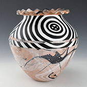 Santa Clara pottery by Kaa Folwell available from King Galleries in Scottsdale, Arizona, December 2021, 120621