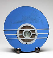 Blue radio on exhibition in American Art Deco at Frist Art Museum in Nashville, TN, October 8 - January 2, 2022, 102721