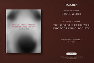 Book cover of Bruce Weber book The Golden Retriever Photographic Society