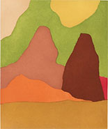 Print by Etel Adnan available from Leslie Sacks Gallery in Santa Monica, CA, September 2021, 091621