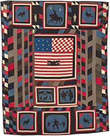 Quilt from exhibition Fabric of a Nation at Museum of Fine Art in Boston, MA, Oct 10 - January 17, 2022, 010122