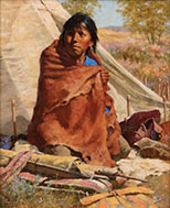 Artwork by Howard Terpning on exhibition at The Owings Gallery in Santa Fe, Dec 17 - February 26, 2022, 010622