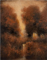 Tree painting by Don Bishop, title Autumn Dream 201112, available from Zatista.com, 041822