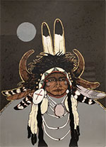 Artwork by Kevin Redstar available from Tres Estrellas in Taos, New Mexico, April 2022, 040422