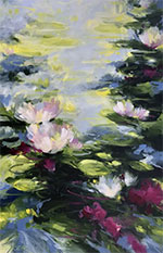 Painting by Louise Baker, title, Dawn On The Pond available from Zatista.com, 052722