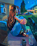 Painting by Mikey Yates on exhibition in You Had Me At Hello at Steven Zevitas Gallery in Boston, MA, March 11 - May 14, 2022, 040722