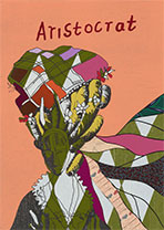 Print, woodblock and fabric collage by Yinka Shonibare on exhibition at Leslie Sacks Gallery in Santa Monica, CA, April 16 - June 11, 2022, 052922