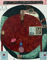 Paintings by Celeste Rapone on exhibition at Marianne Boesky Gallery in New York, May 3 - June 11, 2022, 051022