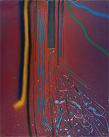 Abstract paintings by Dan Christensen on exhibition at LewAllen Galleries in Santa Fe, April 2022, 050722