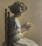 1910 Portrait Painting by Gretchen Rogers on exhibition at Vose Galleries in Boston, May 17 - July 20, 2022, 061622
