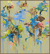 Abstract painting by Kikuo Saito on exhibition at Altman Siegel in San Francisco, May 5 - June 25, 2022, 052722