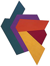 Geometic artwork by Mokha Laget on exhibition at Brian Gross Fine Art in San Francisco, May 26 - July 30, 2022, 052722