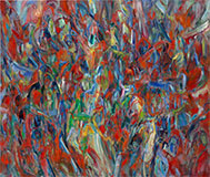Abstract painting by Sabine Moritz on exhibition at Marian Goodman Gallery in New York, June 23 - August 5, 2022, 062122