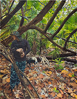 Painting by Serlian Barreto on exhibition at Pan American Art Projects in Miami, April 2 - June 4, 2022, 050322