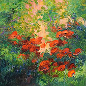 Flower painting by Troy Collins available at Mountain Trails and Gallery in Park City, UT, 050822