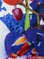 Floral artwork by Marc Quinn on exhibition at Leslie Sacks Gallery in Santa Monica, CA, July 2 - September 3, 2022, 070322