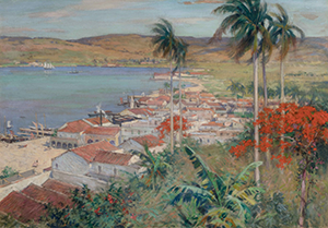 Artwork by Willard L. Metcalf, Havana Harbor, 1902 at the Frost Museum in Miami, September 23 - January 7, 2023