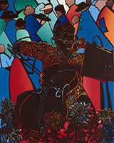 Paper cut portrait by Barbara Earl Thomas available from Claire Oliver Gallery in New York, January 2023, 111122