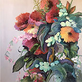 Flower painting by Christiane Pape, title, Fiesta, available from Zatista.com, 010823