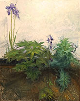 Iris painting by Dean Fisher on exhibition at George Billis Gallery in Westport, CT, November 17 - December 30, 2022, 111222