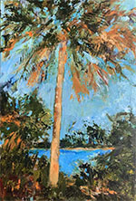 Landscape ainting by Filomena Booth, title Tranquil Cove, available from Zatista.com, 011323