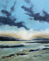 Seascape painting by Filomena Booth, title Silent Sea, available from Zatista.com, 010523
