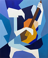 Geometric painting by Gerald Weber, title, Serenade III, available from Zatista.com, 010523