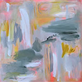 Abstract painting by Trixie Pitts, title A Little Rain, available from Zatista.com, 010923