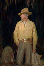 Western painting by William Herbert Buck Dunton on exhibition at the Harwood Museum of Art in Taos, New Mexico, October 29 - May 21, 2023, 010323