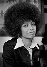 Photograph of Angela Davis by Bill Rauhauser on exhibition at the Hill Gallery in Birmingham, Michigan, February 11 - March 18, 2023, 030923