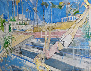 Painting by Neil Brooks on exhibition at Oxnard Channel Islands Maritime Museum, January 3rd through March 24, 011123