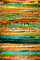 Geometric painting by Nestor Toro, title, In Fresh Air, available from Zatista.com, 032223