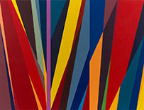 Painting by Odili Donald Odita on exhibition at Jack Shainman Gallery in New York, January 10 - February 18, 2023, 012523